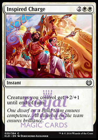 **4x FOIL Inspired Charge** KLD MTG Kaladesh Common MINT white