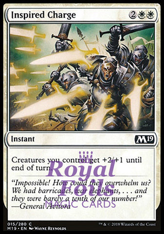 Inspired Charge 4x FOIL M19 MTG Core Set 2019 Common MINT white