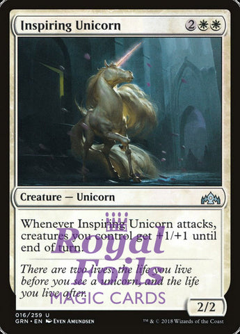 **2x FOIL Inspiring Unicorn** GRN MTG Guilds of Ravnica Uncommon MINT white