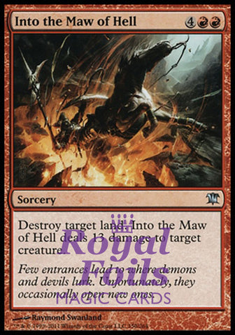 **2x FOIL Into the Maw of Hell** ISD MTG Innistrad Uncommon MINT red