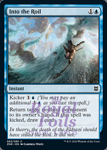 Into the Roil 4x FOIL ZNR MTG Zendikar Rising Common MINT blue