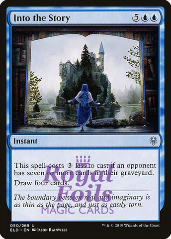 Into the Story 2x FOIL ELD MTG Throne of Eldraine Uncommon MINT blue