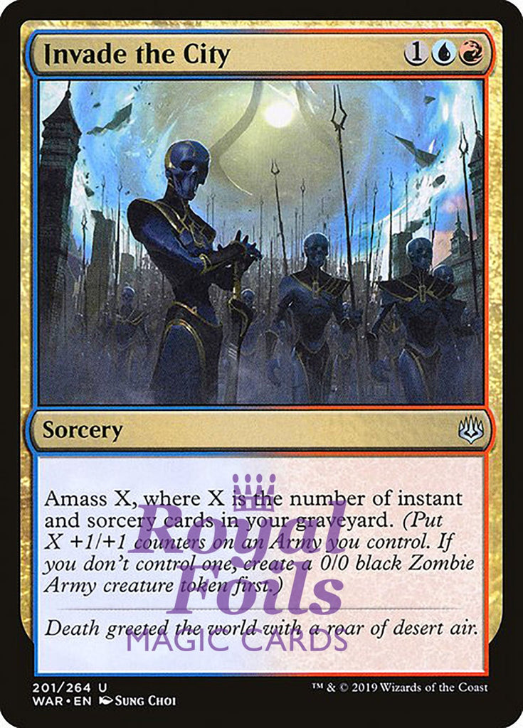 Invade the City 3x FOIL WAR MTG War of the Spark Uncommon MINT blue red