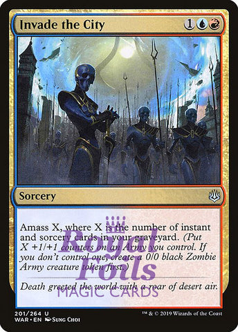 Invade the City 3x FOIL WAR MTG War of the Spark Uncommon MINT blue red