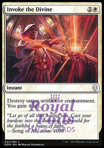 Invoke the Divine 4x FOIL DOM MTG Dominaria Common MINT white