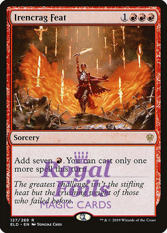 Irencrag Feat 2x FOIL ELD MTG Throne of Eldraine Rare MINT red