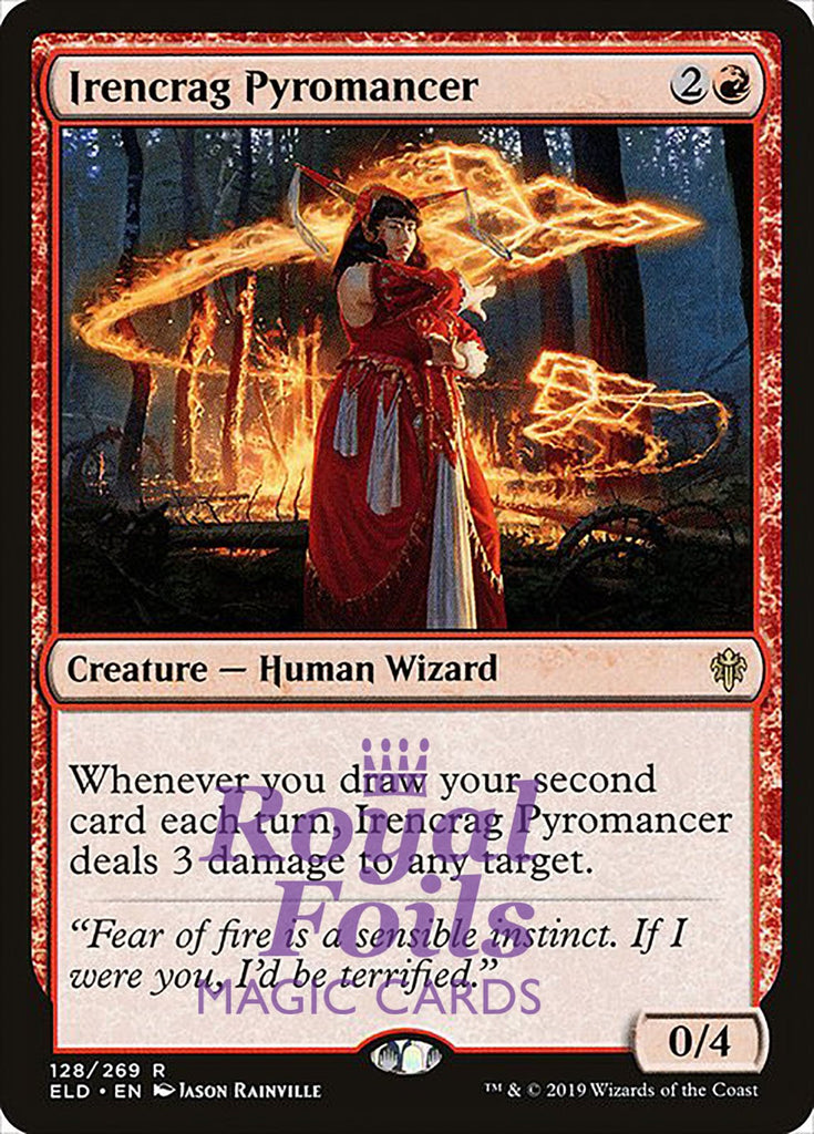 **1x FOIL Irencrag Pyromancer** ELD MTG Throne of Eldraine Rare MINT red