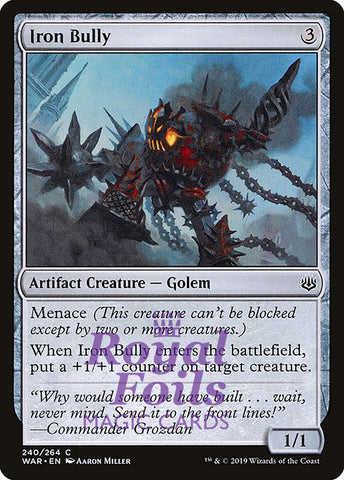 Iron Bully 3x FOIL WAR MTG War of the Spark Common MINT artifact