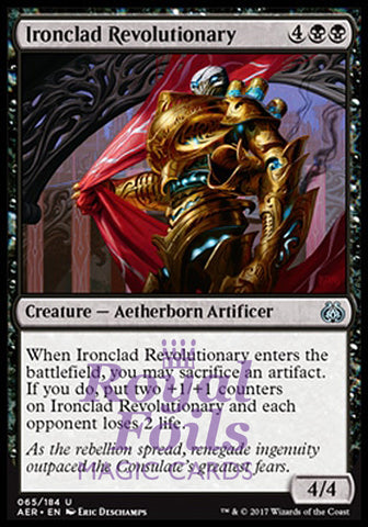 **4x FOIL Ironclad Revolutionary** AER MTG Aether Revolt Uncommon MINT black