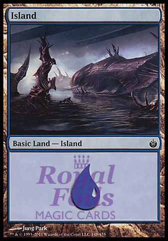 Island #148 2x FOIL MBS MTG Mirrodin Besieged Basic Land MINT blue