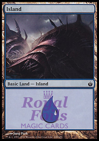 Island #149 2x FOIL MBS MTG Mirrodin Besieged Basic Land MINT blue