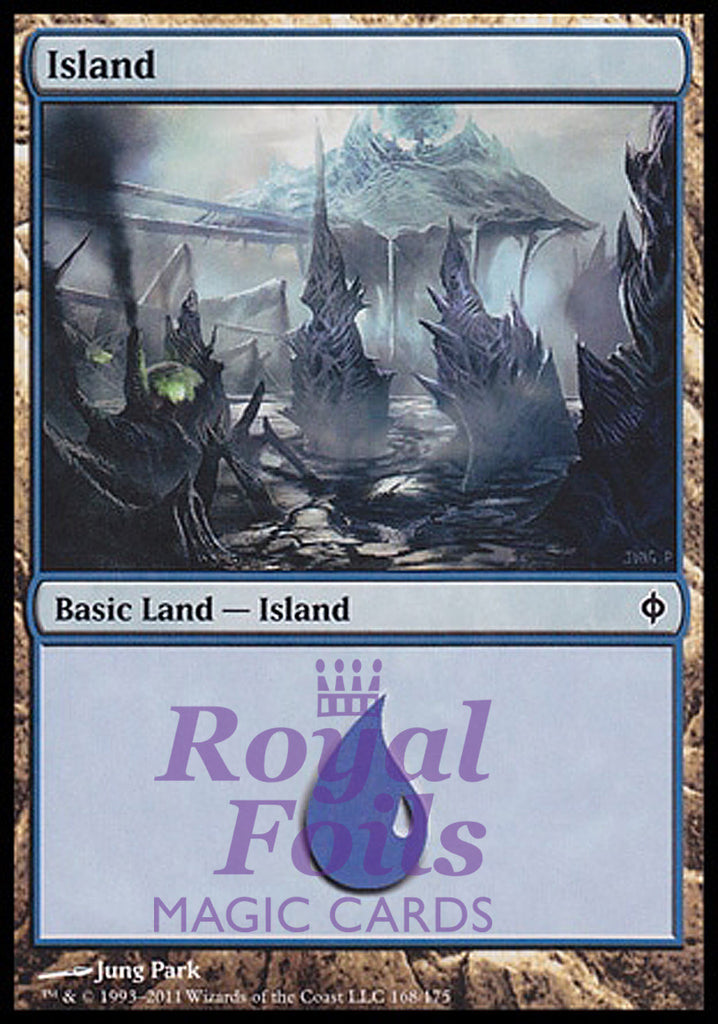 **1x FOIL Island #168** NPH MTG New Phyrexia Basic Land MINT blue
