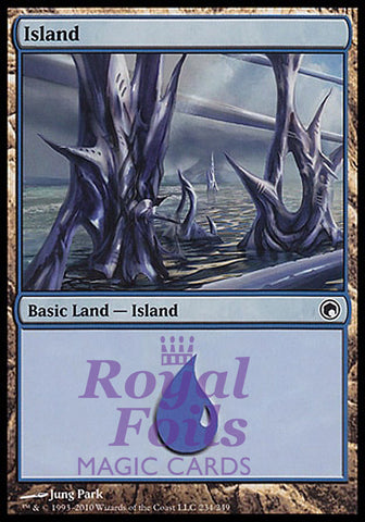 Island #234 2x FOIL SOM MTG Scars of Mirrodin Basic Land MINT blue