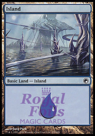**2x FOIL Island #235** SOM MTG Scars of Mirrodin Basic Land MINT blue