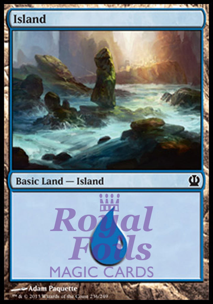 Island #236 1x FOIL THS MTG Theros Basic Land MINT blue