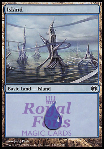 Island #236 1x FOIL SOM MTG Scars of Mirrodin Basic Land MINT blue