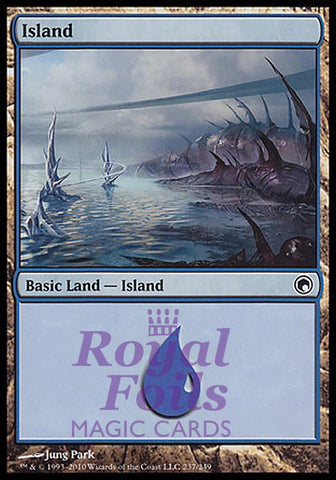 Island #237 2x FOIL SOM MTG Scars of Mirrodin Basic Land MINT blue