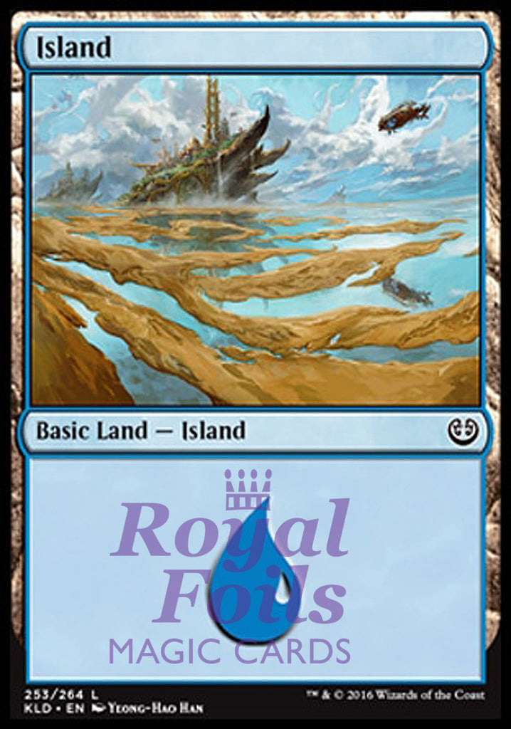 **4x FOIL Island #253** KLD MTG Kaladesh Basic Land MINT blue