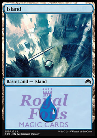 **4x FOIL Island #258** ORI MTG Magic Origins Basic Land MINT blue