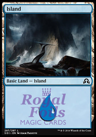 Island #287 4x FOIL SOI MTG Shadows Over Innistrad Basic Land MINT blue