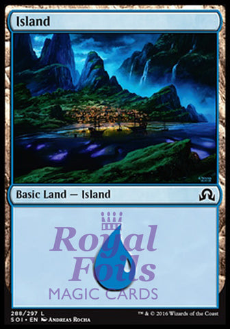 Island #288 3x FOIL SOI MTG Shadows Over Innistrad Basic Land MINT blue