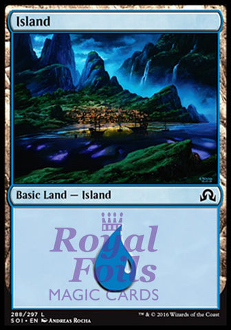 **4x FOIL Island #288** SOI MTG Shadows Over Innistrad Basic Land 3 MT + 1 NM blue