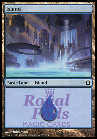 Island #255 4x FOIL RTR MTG Return to Ravnica Basic Land MINT blue