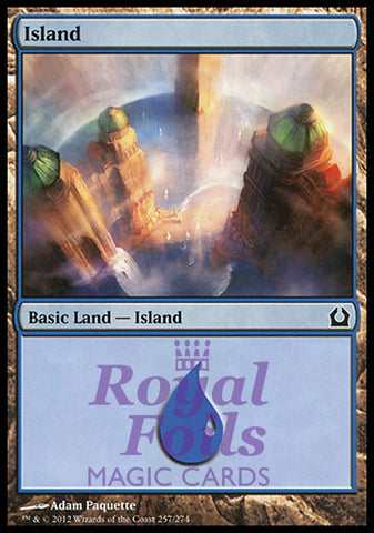 Island #257 4x FOIL RTR MTG Return to Ravnica Basic Land MINT blue
