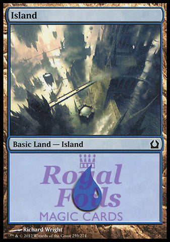 Island #259 4x FOIL RTR MTG Return to Ravnica Basic Land MINT blue