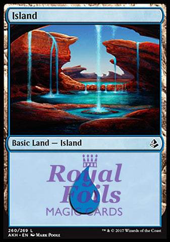 Island #260 4x FOIL AKH MTG Amonkhet Basic Land MINT blue