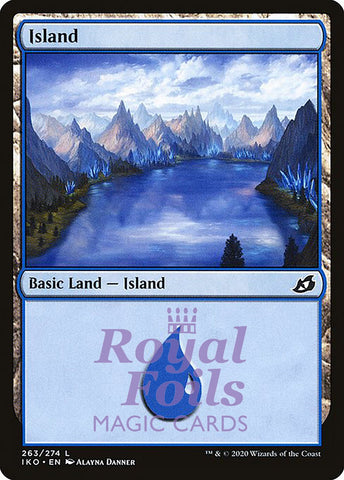 Island #263 4x FOIL IKO MTG Ikoria Common MINT blue basic land