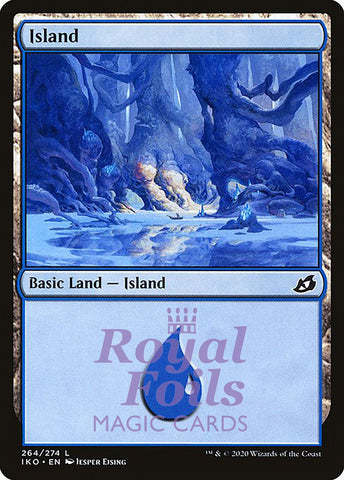 Island #264 4x FOIL IKO MTG Ikoria Common MINT blue basic land