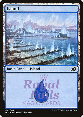 Island #265 4x FOIL IKO MTG Ikoria Common MINT blue basic land