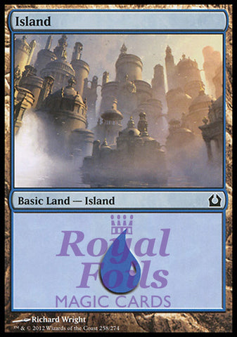 Island #258 4x FOIL RTR MTG Return to Ravnica Basic Land MINT blue