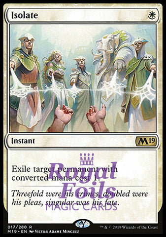 **1x FOIL Isolate** M19 MTG Core Set 2019 Rare MINT white