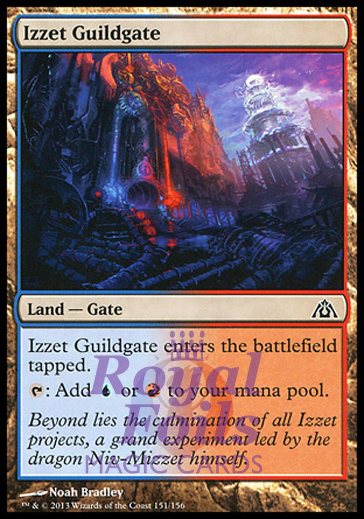 **4x FOIL Izzet Guildgate** DGM MTG Dragon's Maze Common MINT red blue