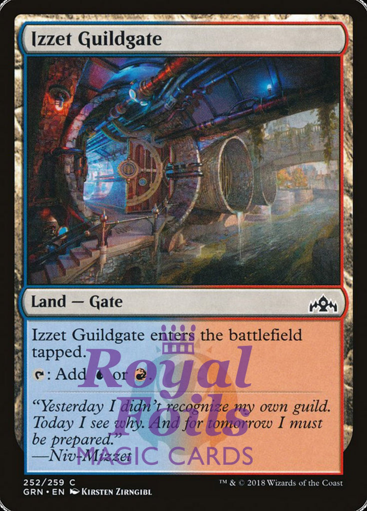 Izzet Guildgate #252 2x FOIL GRN MTG Guilds of Ravnica Common MINT red blue land gate
