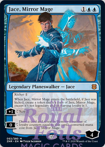 **1x FOIL Jace, Mirror Mage** ZNR MTG Zendikar Rising Mythic MINT blue