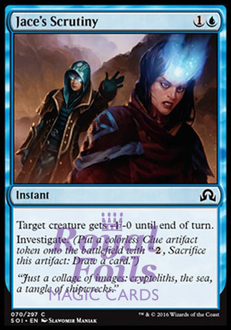 Jace's Scrutiny 4x FOIL SOI MTG Shadows Over Innistrad Common MINT blue