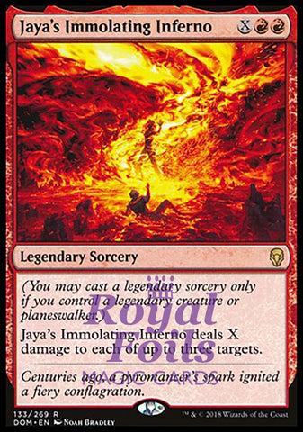 **1x FOIL Jaya's Immolating Inferno** DOM MTG Dominaria Rare MINT red