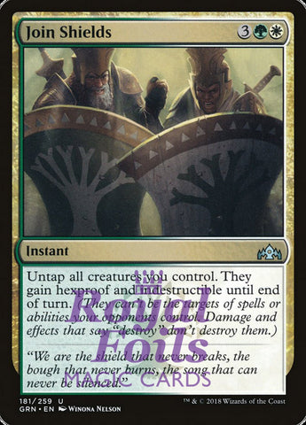 **2x FOIL Join Shields** GRN MTG Guilds of Ravnica Uncommon MINT green white