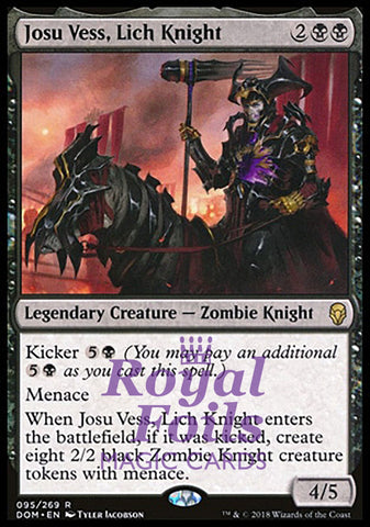 **1x FOIL Josu Vess, Lich Knight** DOM MTG Dominaria Rare MINT black