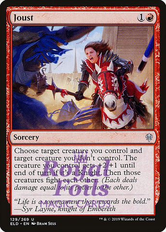 Joust 4x FOIL ELD MTG Throne of Eldraine Uncommon MINT red