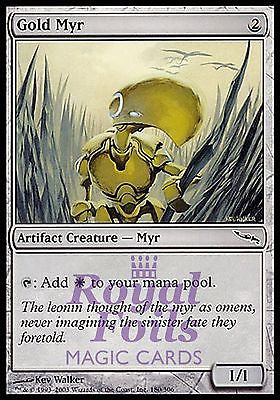 Gold Myr 1x FOIL MDN MTG Mirrodin Common MINT artifact