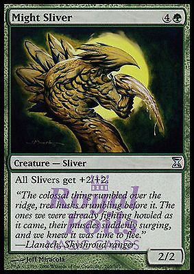 **1x FOIL Might Sliver** TSP MTG Time Spiral Uncommon NM green
