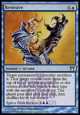 Reweave 1x FOIL CHK MTG Champions Kamigawa Rare MINT blue