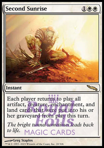Second Sunrise 1x FOIL MDN MTG Mirrodin Rare NM white