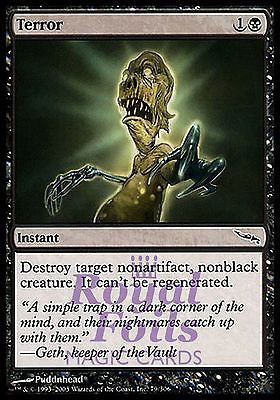 Terror 3x FOIL MDN MTG Mirrodin Common MINT black