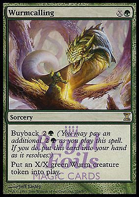 **1x FOIL Wurmcalling** TSP MTG Time Spiral Rare MINT green