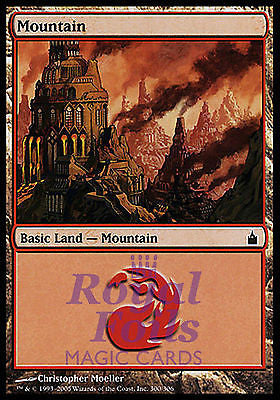**2x FOIL Mountain #300** RAV MTG Ravnica MINT basic land red